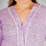 Load image into Gallery viewer, Lilac Hand-Block Print Kurti and Pant
