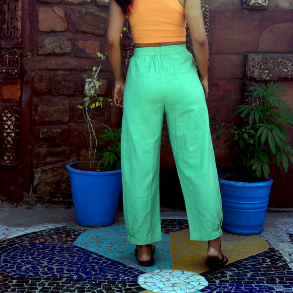 Mint Green Unisex Baggy Pant for Women and Men