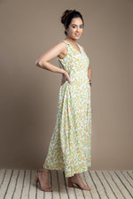 Load image into Gallery viewer, Leaf print cotton maxi dress
