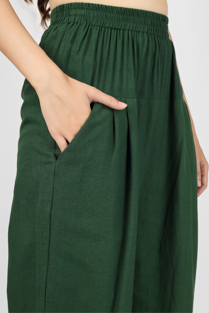 Dark Green Unisex Baggy Pant for Women and Men