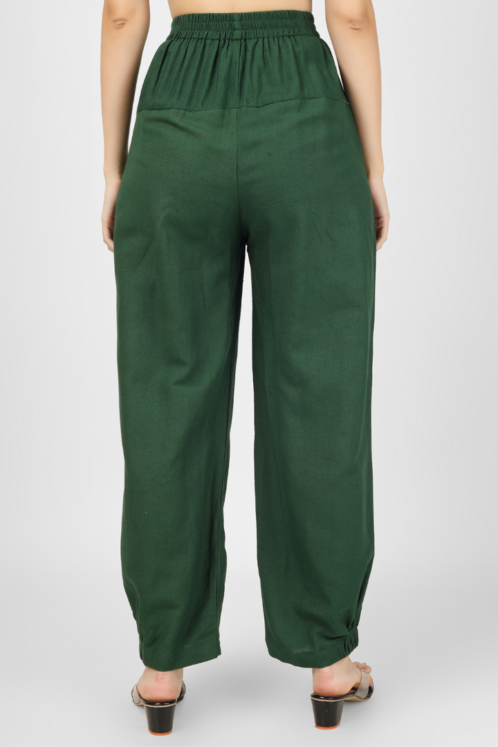 Dark Green Unisex Baggy Pant for Women and Men