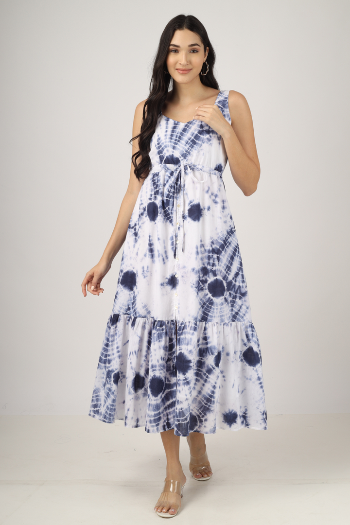 Hand Block Print Cotton Maxi Dress