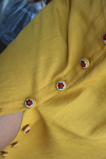 Load image into Gallery viewer, Mustard Hand-Embroidered Maxi Skirt
