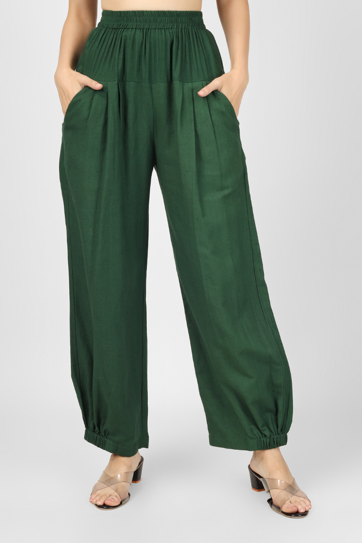 Dark Green Unisex Baggy Pant for Women and Men