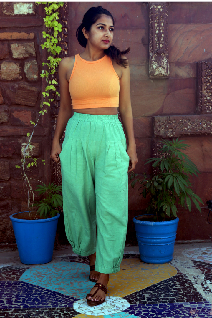 Mint Green Unisex Baggy Pant for Women and Men