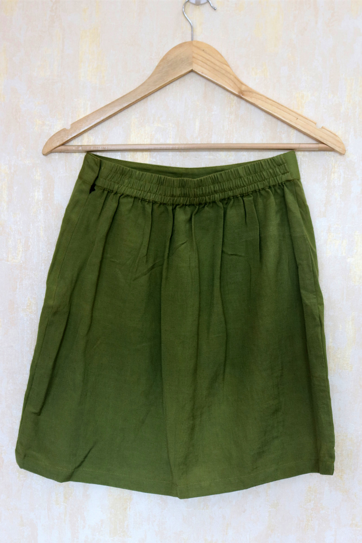 Olive Tassel Skirt