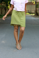 Load image into Gallery viewer, Olive Tassel Skirt
