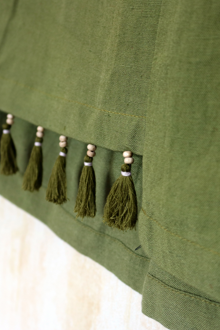 Olive Tassel Skirt