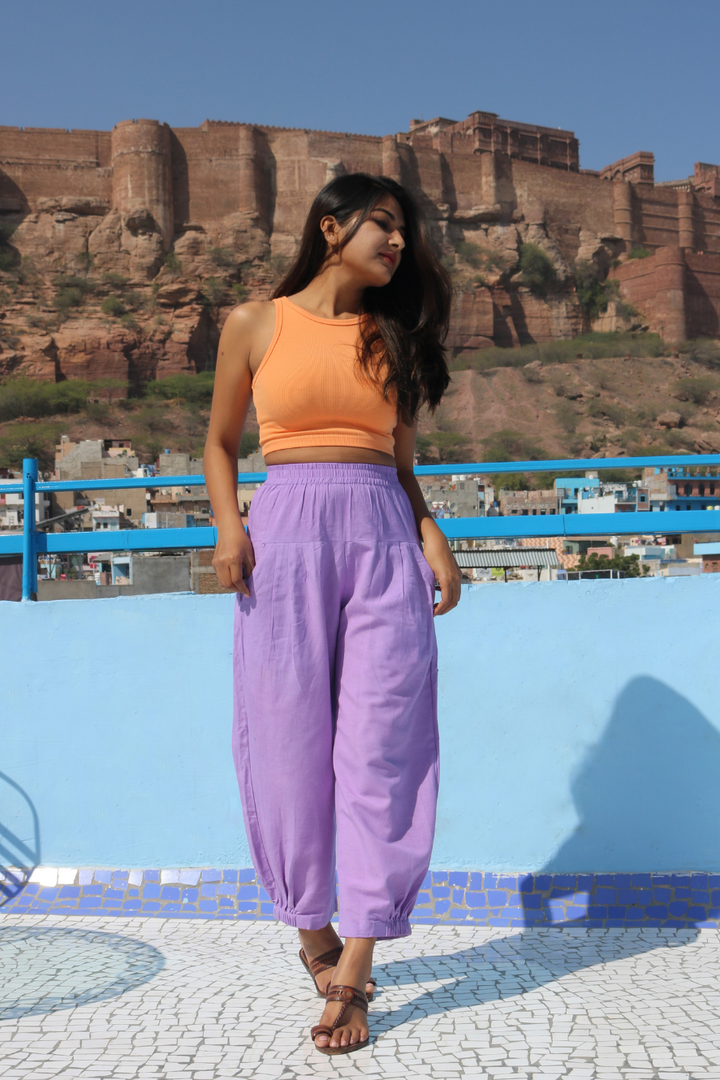 Lilac Unisex Baggy Pant for Women and Men