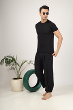 Load image into Gallery viewer, Black Unisex Baggy Pant for Women and Men
