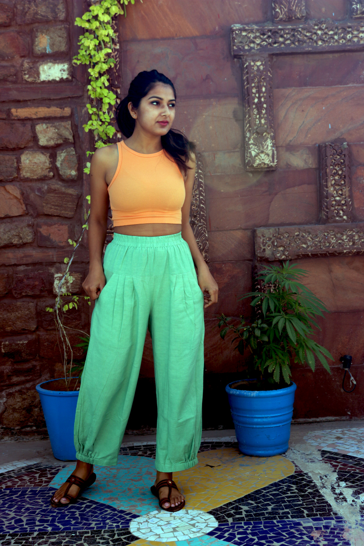 Mint Green Unisex Baggy Pant for Women and Men