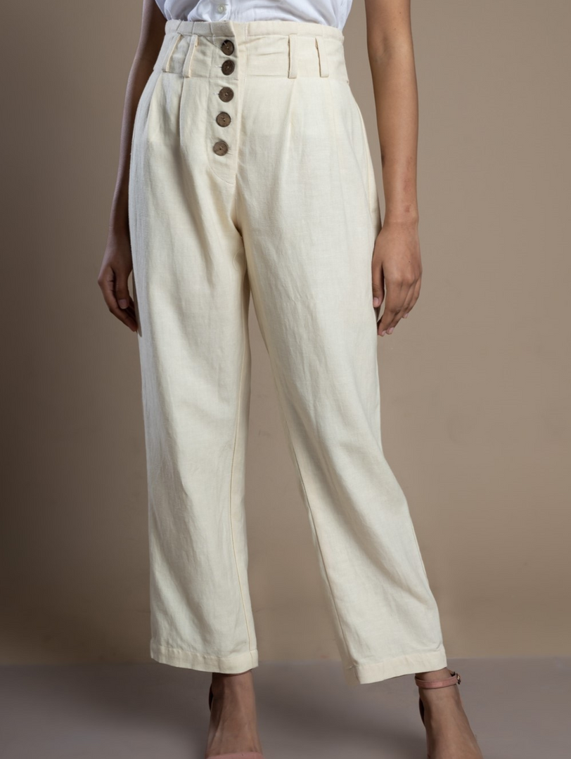 Off-White Pleated Pant