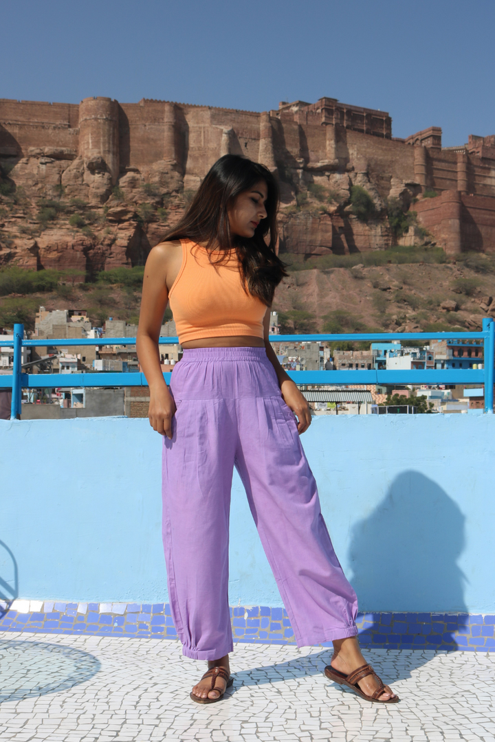 Lilac Unisex Baggy Pant for Women and Men