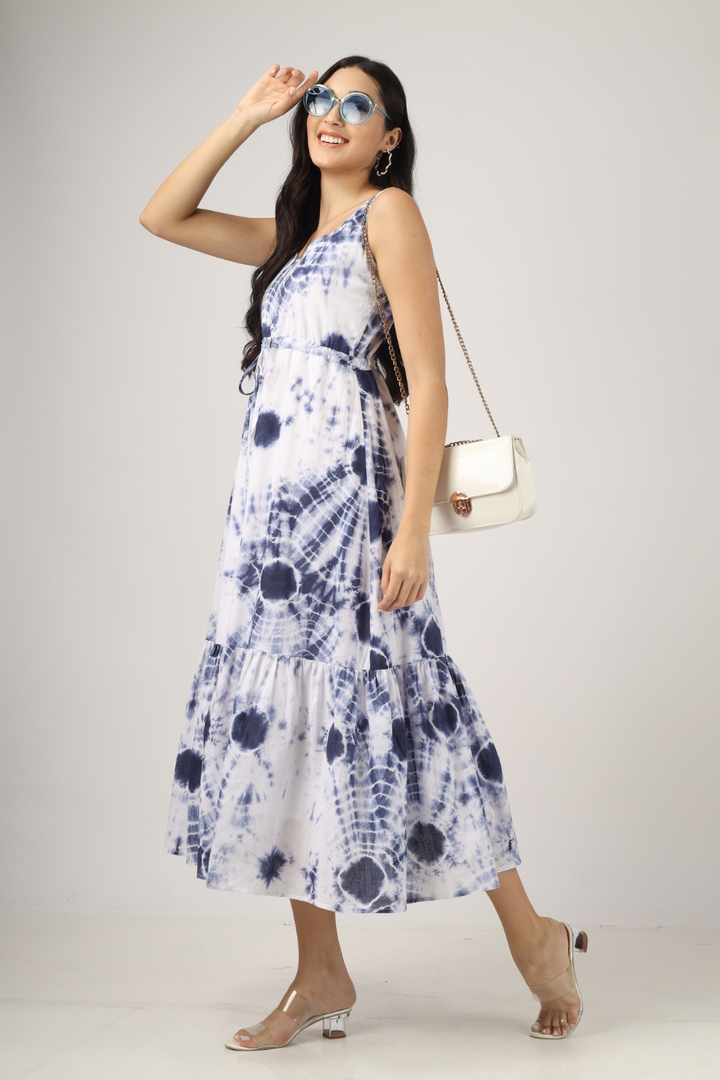 Hand Block Print Cotton Maxi Dress