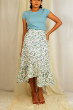 Load image into Gallery viewer, Block Printed High-Low Skirt
