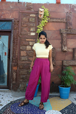 Load image into Gallery viewer, Magenta Unisex Baggy Pant for Women and Men
