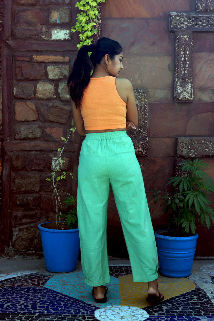 Mint Green Unisex Baggy Pant for Women and Men