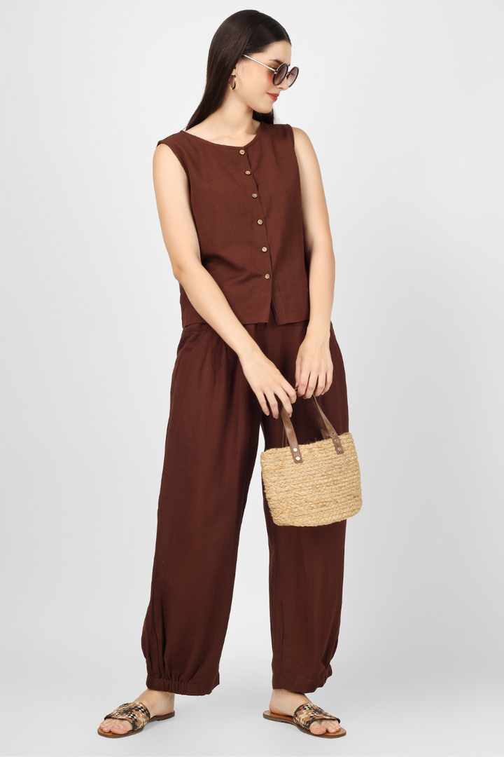 Brown Unisex Baggy Pant for Women and Men