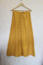 Load image into Gallery viewer, Mustard Hand-Embroidered Maxi Skirt
