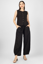 Load image into Gallery viewer, Black Unisex Baggy Pant for Women and Men
