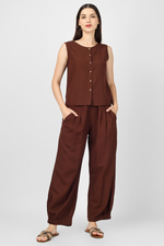 Load image into Gallery viewer, Brown Unisex Baggy Pant for Women and Men
