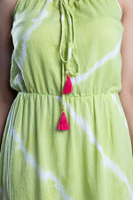 Load image into Gallery viewer, Tie-Dye Green Cotton Maxi Dress
