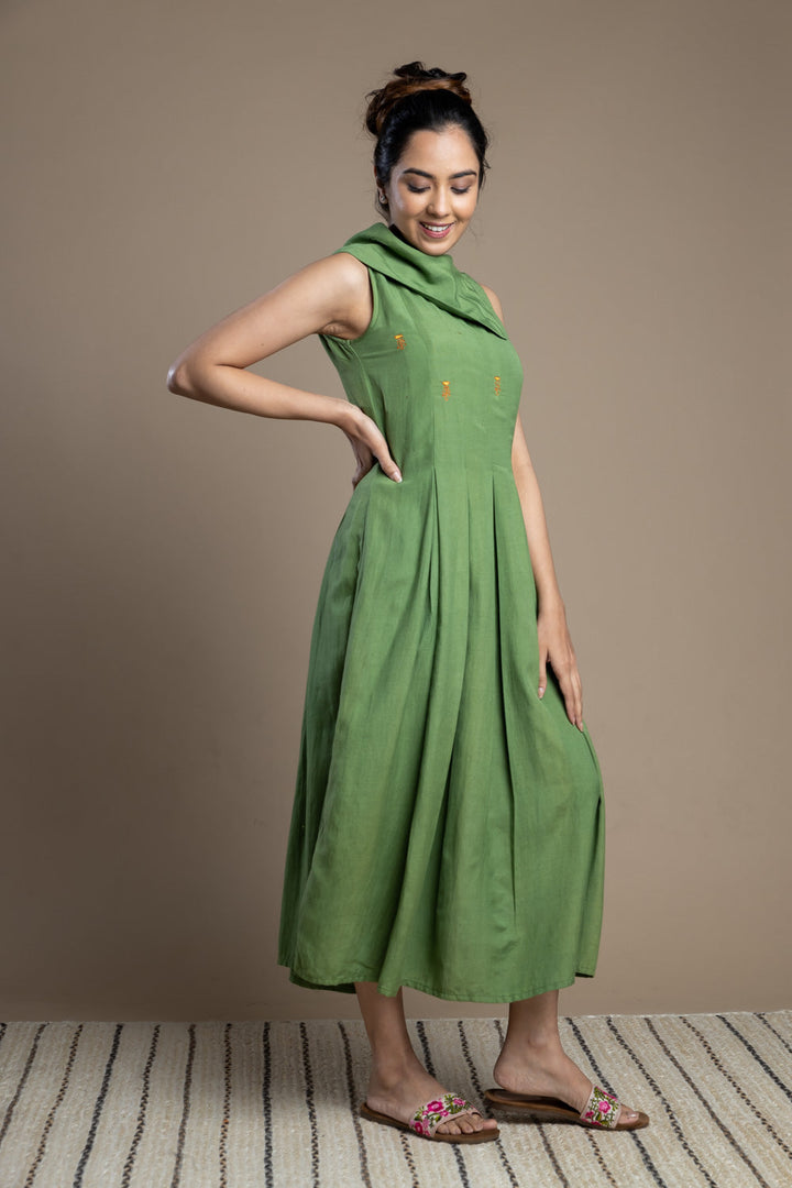 Green Collar Dress