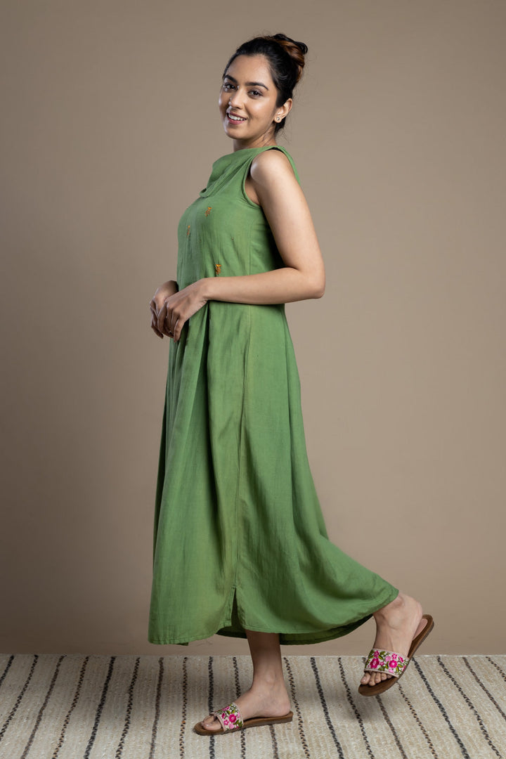 Green Collar Dress