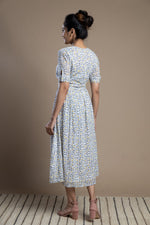 Load image into Gallery viewer, Hand-Block Printed Vine Maxi Dress
