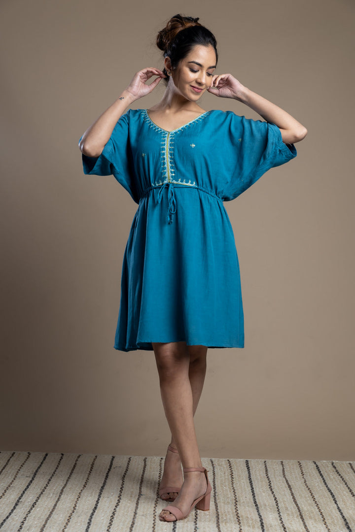 Turquoise Kaftan Dress