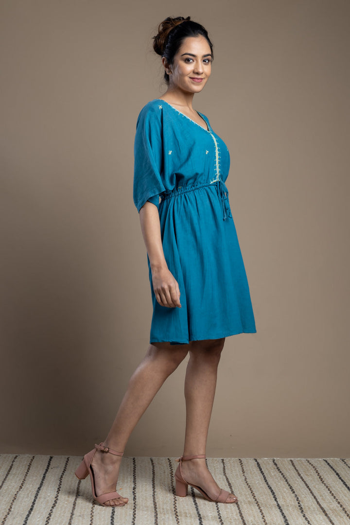 Turquoise Kaftan Dress