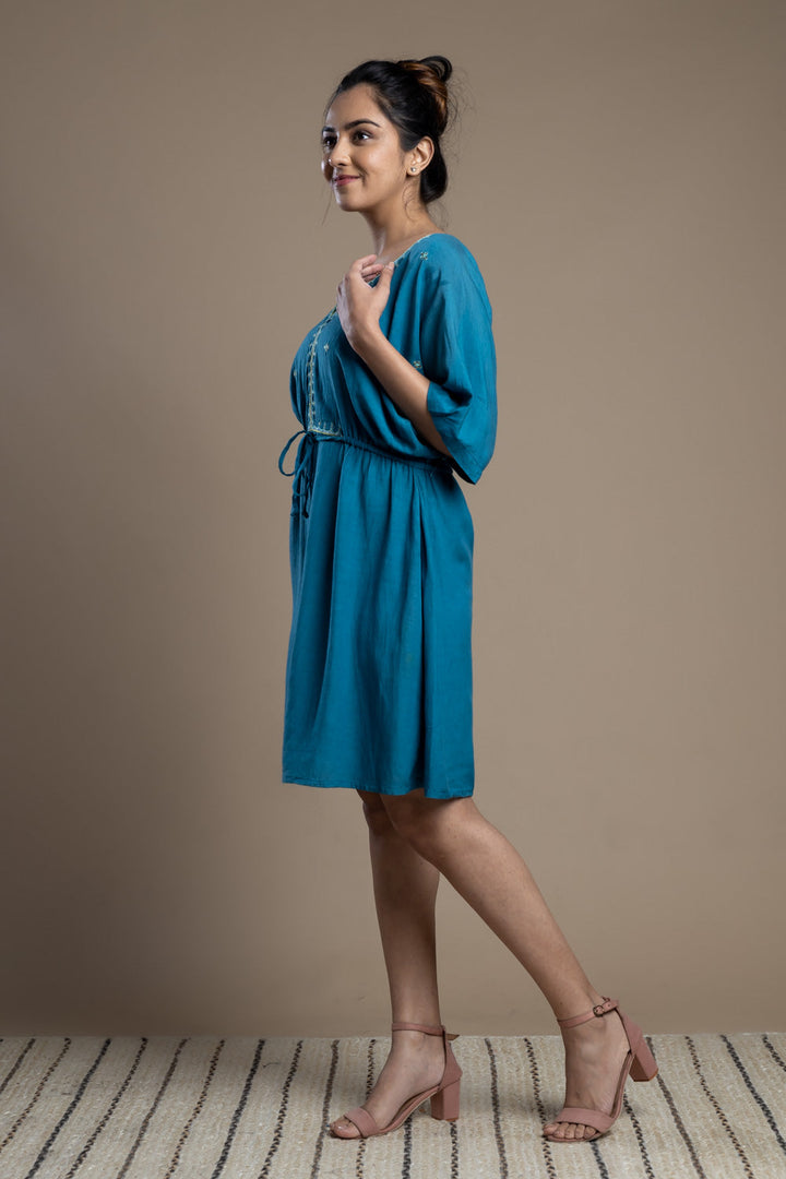 Turquoise Kaftan Dress