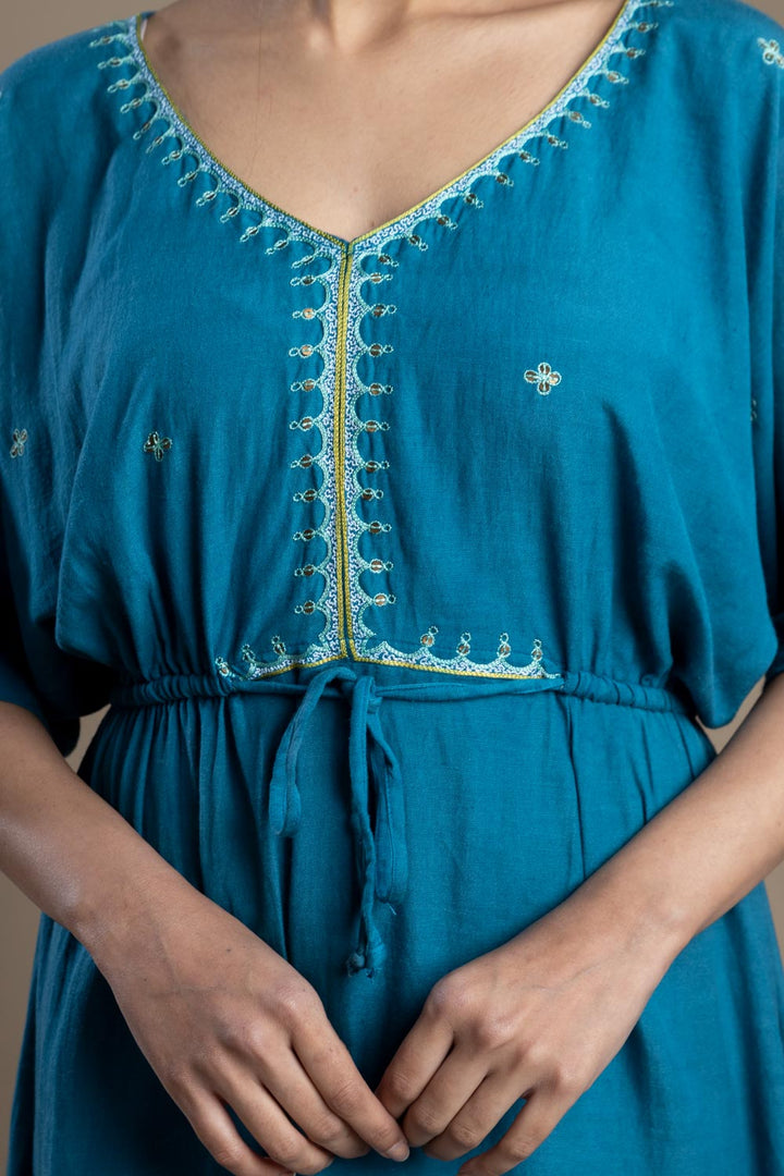 Turquoise Kaftan Dress