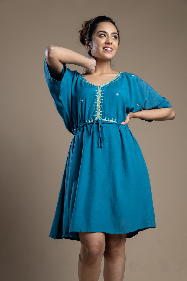 Turquoise Kaftan Dress