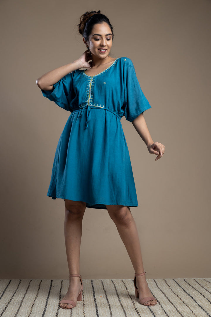 Turquoise Kaftan Dress