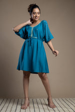 Load image into Gallery viewer, Turquoise Kaftan Dress
