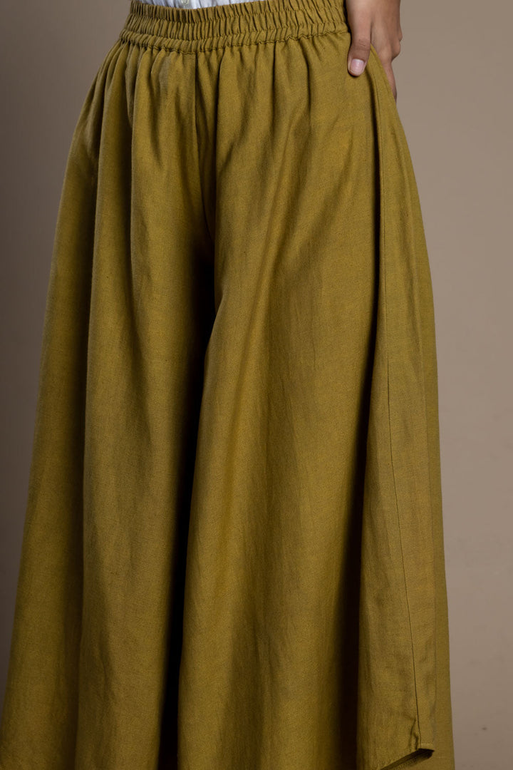 Olive High-Low Flare Pant